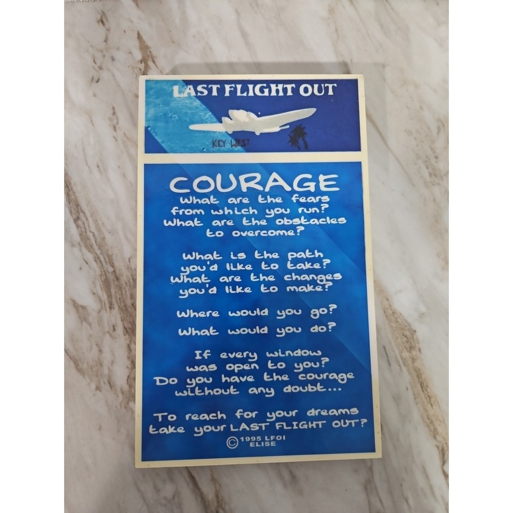 Pilots Prayer Last Flight Out 1995 Lfoi Elise Wall Hang Louis A. Laferriere